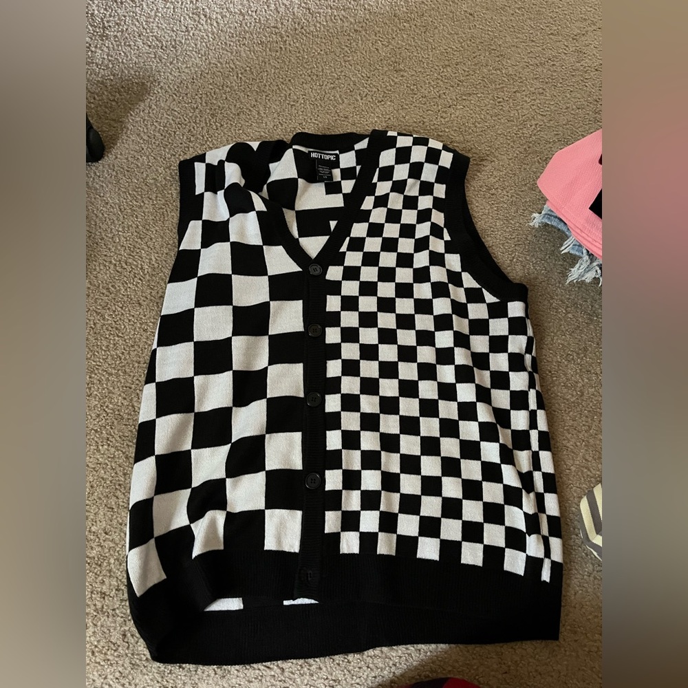 checkerboard vest